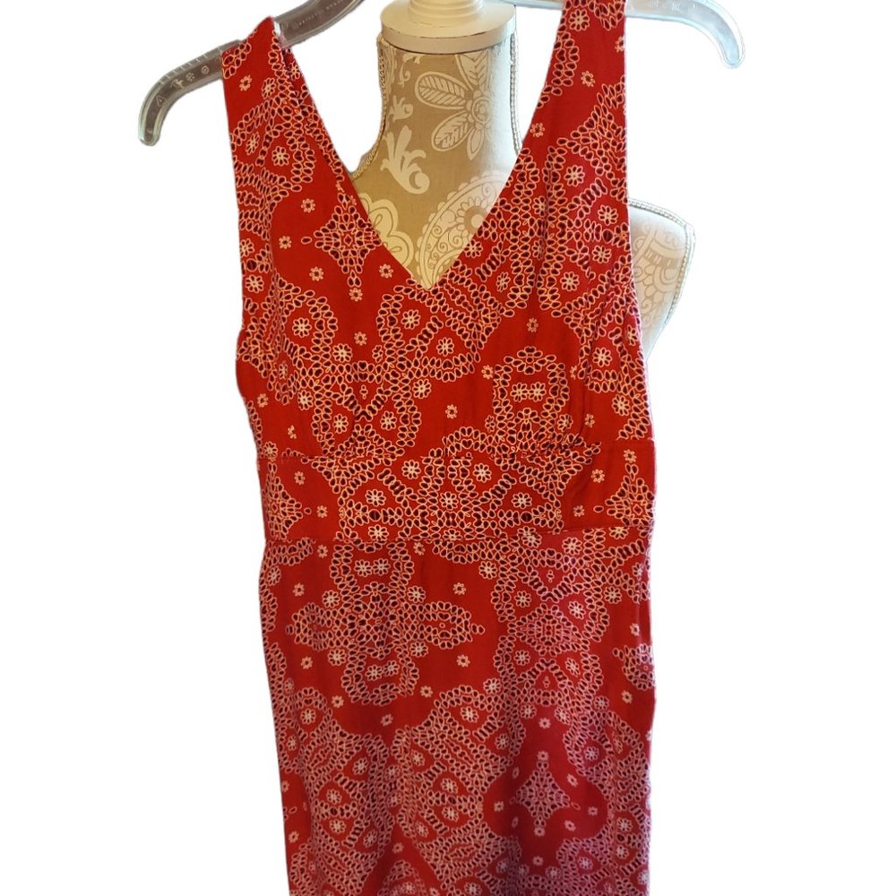 Casual Sleeveless V Neckline Dress Women's Size P/S